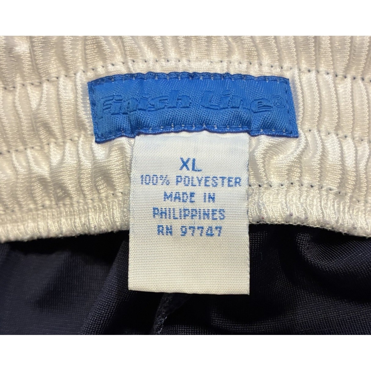 Y2k Snap Button Tearaway Track Pants Xl Navy Blue Vintage Basketball Warmup — image 5 of 5